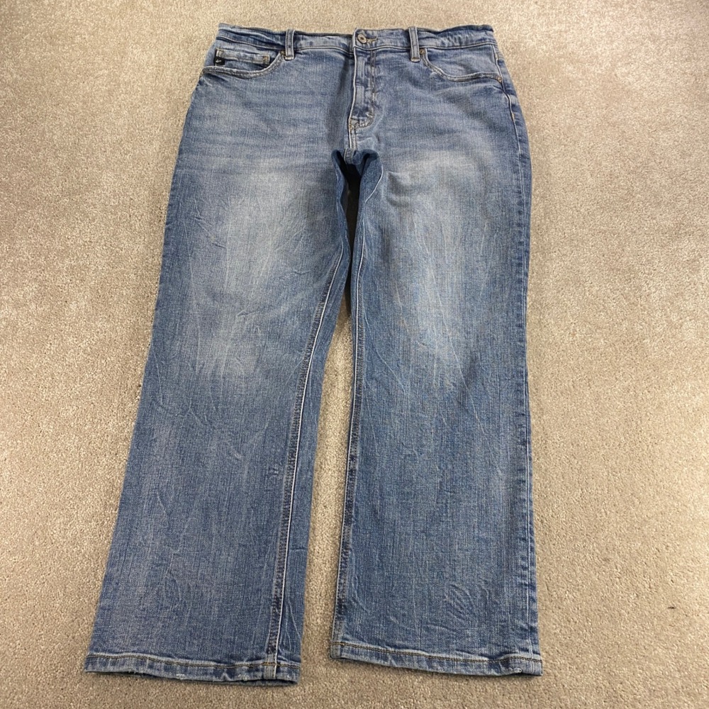 KanCan Straight Leg Jeans Womens 13/30 Blue Medium Wash Button Fly‎